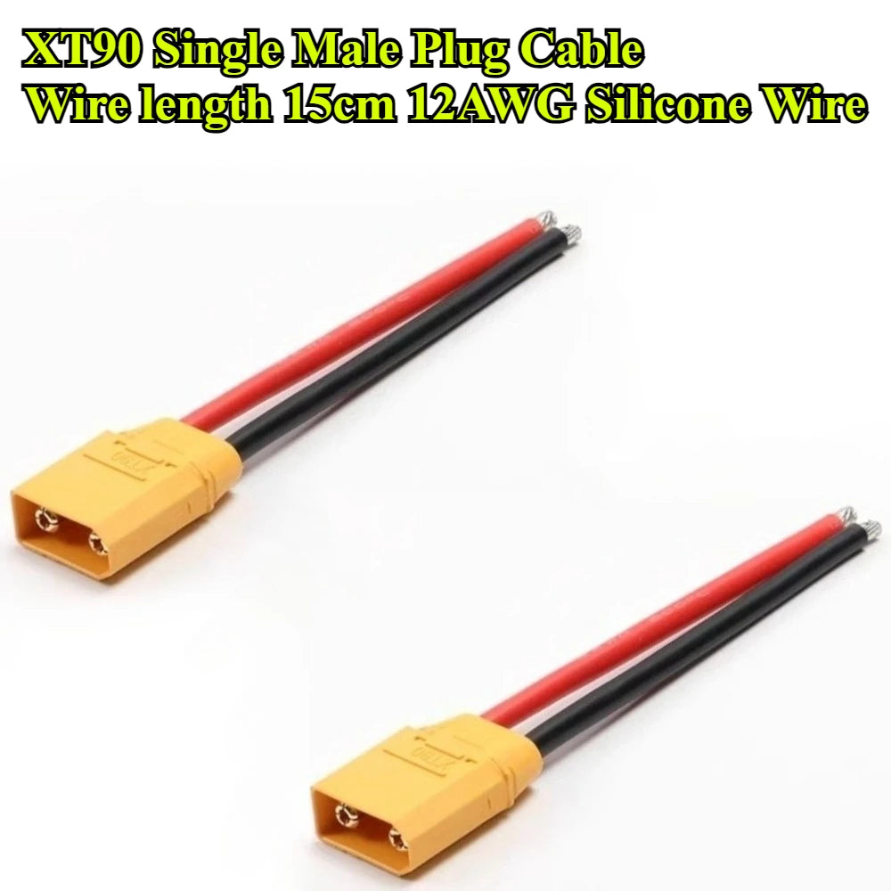 XT90 XT90S Male Female Plug Battery Connector with 12AWG Silicone Wire 10cm/15/20/30/50cm for RC Airplane Lipo Battery Drone Car