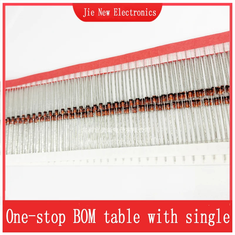 100PCS 1W Zener Diode 1N4750A 1N4751A 1N4752A 1N4753A 1N4754A 1N4755A 1N4756A DO-41