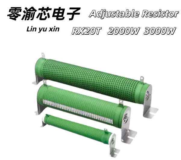 2000W 3000W 1R-10KR RX20T Wirewound Variable Adjustable Resistor Rheostat Ceramic for Load Test Motor Control Voltage Regulatio