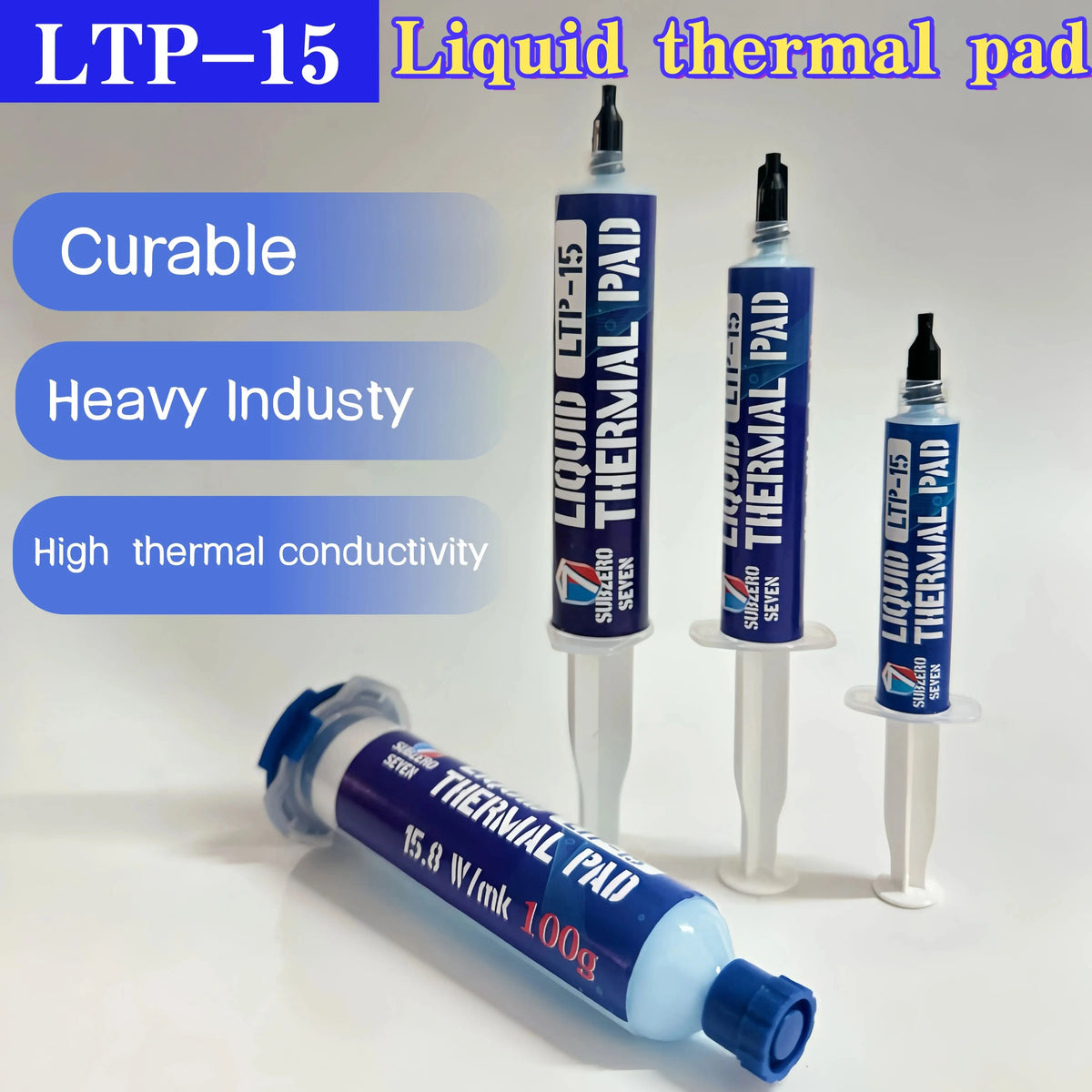 LTP-15 Liquid Thermal Pad 10g 20g 30g 50g 100g Blue 15.8W/mk Thermal Compound for CPU GPU Laptop PS5 Smartphone OEM Thermal Gel