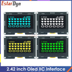 2.4" 2.42 Inch 128x64 OLED LCD Display Module SSD1309 12864 4 Pin IIC I2C Serial Interface for C51