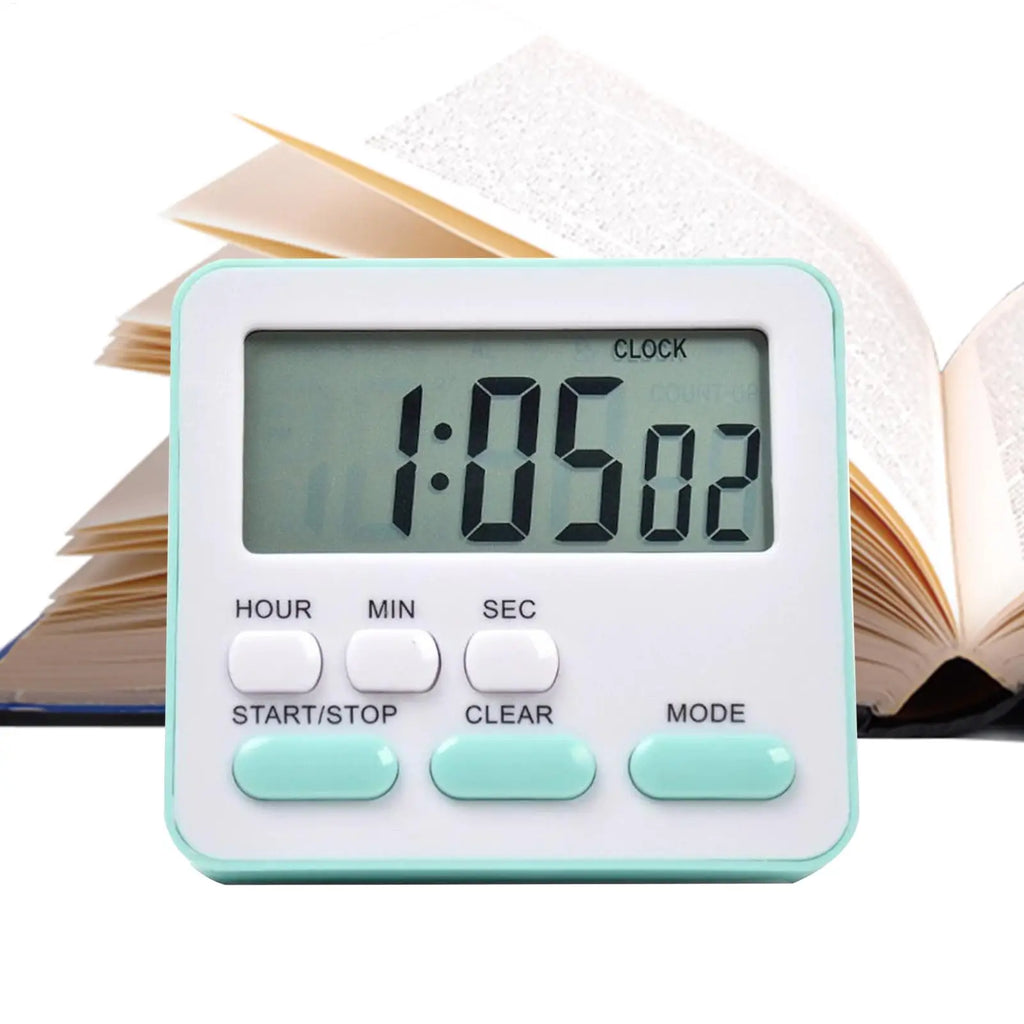 Silent Digital Timer for Study & Classroom, Multi-Purpose Countdown Clock for Students, Grilling, Baking  No Ticking Noise