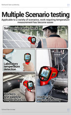 Infrared Thermometer ANENG Non-contact -50~600℃ Digital Laser Temperature Meter TH202 LCD Display Pyrometer Point Gun Tester