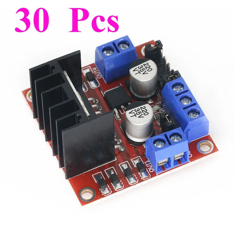 1~100Pcs L298N Dual Channel DC Stepper Motor Drive Controller Module Speed Regulation Driver Board Smart Robot DIY Accessories
