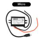 DC 8-58V 12V 24V 48V to 5V 3A DC DC Step Down Converter 15W Type-C Micro USB Buck Power Supply Module