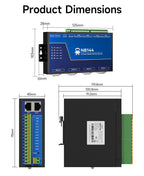 4 Channel Serial Server RS485 RS232 RS422 to Ethernet CDSENET NB144-V2 Series TCP UDP MQTT HTTP Modbus Storage Gateway Watchdog