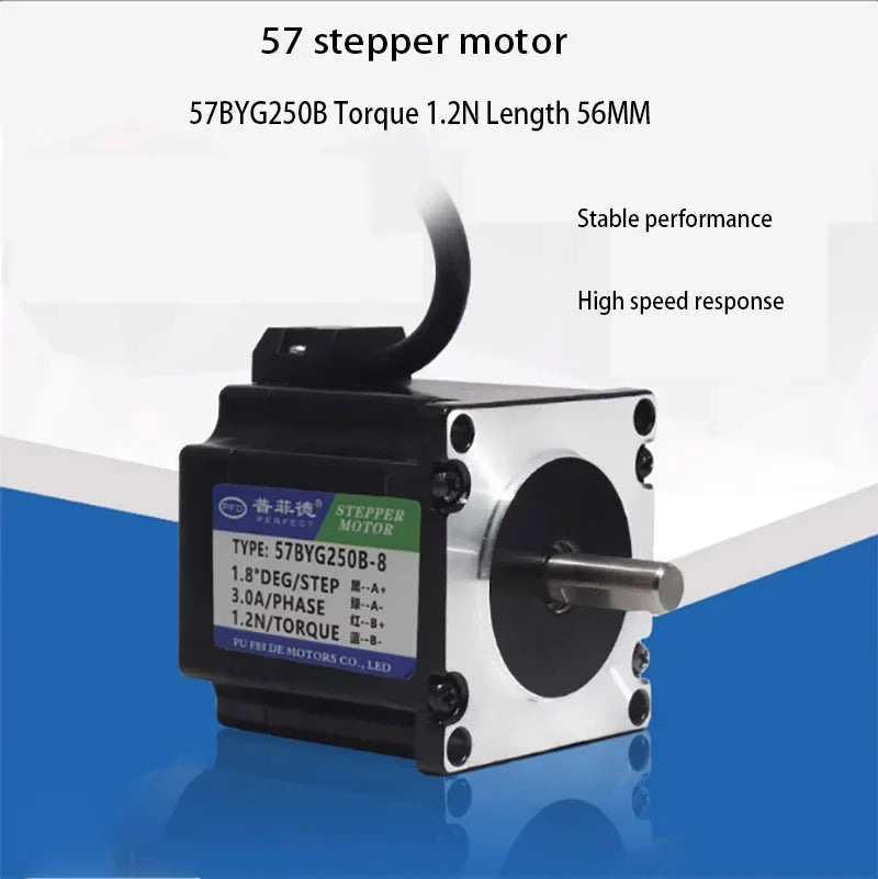 NEMA23 stepper motor set with high torque 57BYG250B  1.2N WITH TB6600 two-phase driver 32 subdivision 4A