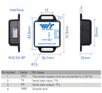 WitMotion WT901C 9-Axis Vibration Inclinometer MPU9250 High-Stability Acceleration+Gyro+Angle(XY 0.05° Accuracy)+Digital Compass