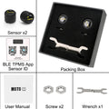Motorcycle TPMS 2 Sensors Bluetooth 4.0 5.0 Tire Pressure Monitoring System Pit Bike Tyre Tester Diagnostic Set Moto Accessories