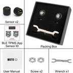Motorcycle TPMS 2 Sensors Bluetooth 4.0 5.0 Tire Pressure Monitoring System Pit Bike Tyre Tester Diagnostic Set Moto Accessories