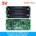 TZT Type-C 15W 3A Fast Charge UPS Power Supply / 18650 Lithium Battery Charger Module DC-DC Step Up Booster Converter 5V 9V 12V