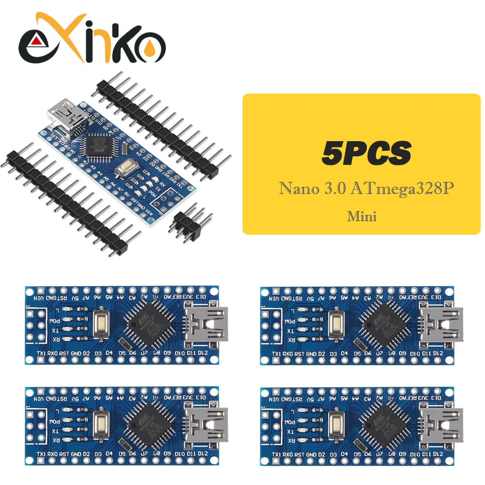 Nano 3.0  ATMEGA328P With the bootloader compatible controller CH340 USB driver Mini / Type-C / Micro 16Mhz for Arduino