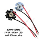 1-10pcs IR LED 3W 5W 1050nm High Power Infrared Chip 1.2-1.8V 700mA 1400mA Diode Light Laser Lamp for Night Vision CCTV Camera