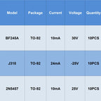 10PCS F245A J310 2N5457 TO92 N-Channel Jfet Fet Amplifier RF Transistor Bipolar Junction Field Effect Mosfet Integrated Circuit