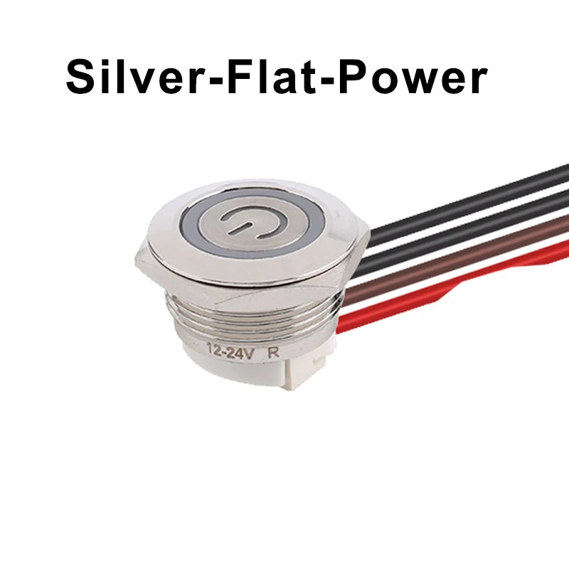 1 pc 16mm Ultra Short Metal Push Button Switch With Wire Momentary Reset With LED Light Flat/High Head 3V5V6V 12V24V Jog Switch