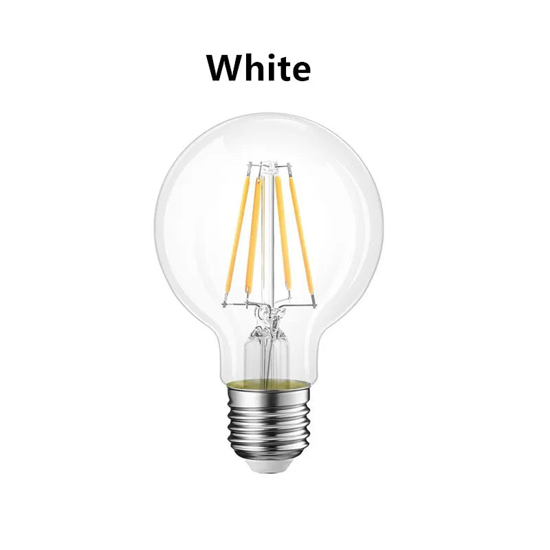 LED Edison Filament Light Retr Bulb Brown Golden G80 G95 G125 4W 6W 8W 10W 12W Dimmable E27 AC 220V Dimmer Restaurant Bedroom