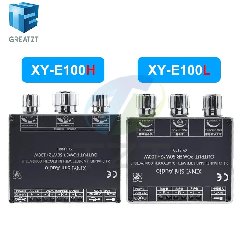 XY-E100H XY-E100L 2.1 Channel Bluetooth Audio Amplifier Board Module 50W+50W+100W Subwoofer With High Fidelity And Sound Quality