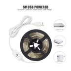 Dimmable 5V LED Strip Lights SMD2835 3528 60Leds/m Waterproof Ribbon Lights TV Backlight USB/Battery Powered Stripe Room Decor