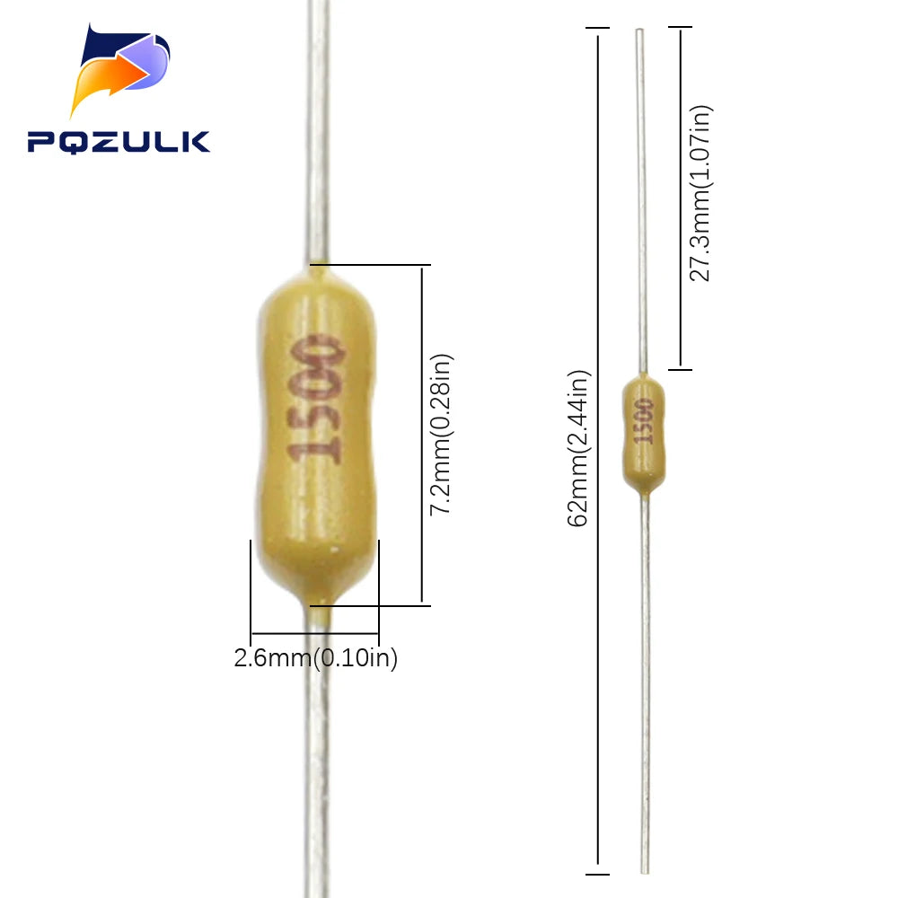 10PCS 2.4*7mm Axial Lead Yellow Fuse 125/250V 2.4x7 100 125 630mA 1A2A3A4A5A7A8A10A15A Slow Blow PICO Resistance Fuse