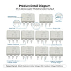 10 PCS 4N35 Optocouplers Phototransistor Semi-Conductors