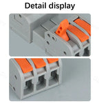 Male Female Docking Mini Quick Wire Connector Universal Compact Electrical Wiring Connectors Push-in Conductor Terminal Block
