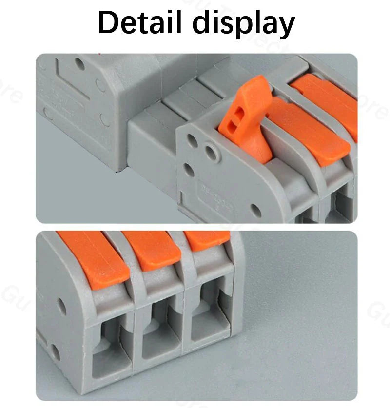 Male Female Docking Mini Quick Wire Connector Universal Compact Electrical Wiring Connectors Push-in Conductor Terminal Block