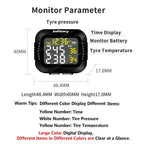 Infitary Motorcycle TPMS Tire Pressure Monitoring System Big Wireless LCD Colorful Display Shift For Status Precise Digital Moto