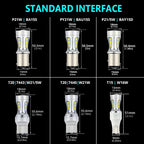 NAOEVO P21W LED Car W16W PY21W T20 BA15S T15 W21/5W 1300Lm BAY15D 1157 W21W BAU15S 7443 For lada DRL Blub P21/5W 1156 3030 7440