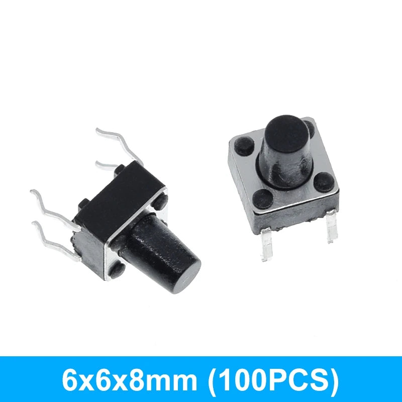 GREATZT 6X6X5/4.3/5.5/6/7/8/9/10/13MM Tact Switch Push Button Switch 12V 4PIN DIP Micro Switch For TV/Toys/home use Button