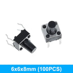 GREATZT 6X6X5/4.3/5.5/6/7/8/9/10/13MM Tact Switch Push Button Switch 12V 4PIN DIP Micro Switch For TV/Toys/home use Button