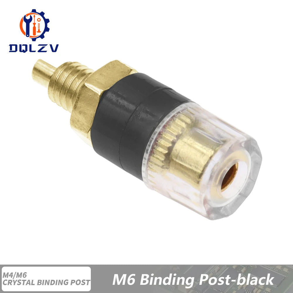 High end Brass Crystal Binding Post 4mm Banana Plug Socket for Amplifier and Speaker Terminal Connector