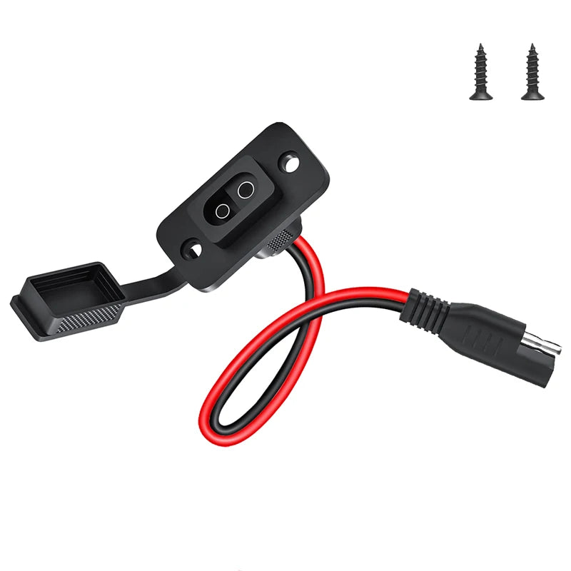 Gadpow 30CM 12AWG SAE Cable Connector Car Battery Expansion Bidding Embedded Plug Socket for Solar Generator Battery Charger