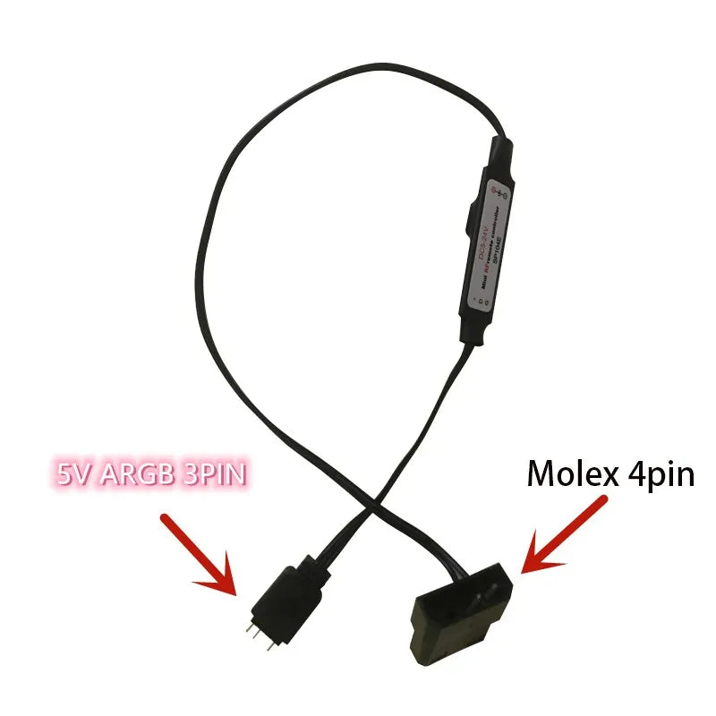 5V ARGB 3PIN Controller USB/SATA/Molex Power Interface For The 3-Pin Interface Of Iridescent Lights