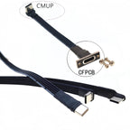 20CM 30CM 10CM 5CM USB 2.0 Type-C Flat Cable Extension FPC Cable USB 2.0 USB-C 90° Up/Down Angled Plug 5CM-1M