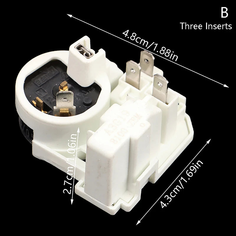 Fridge Compressor PTC Relay And Overload Protector Start Relay Connected Overload Protection Relay For Shrinking Starter