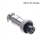 GX12 2 3 4 5 6 Pin Docking Aviation Plug Socket Waterproof Circular Connector 2P-6P