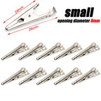 10Pcs Crocodile Type Clip 28 35 45mm Black Red Soft Plastic Coated Testing Probe Mini Alligator Test Clips