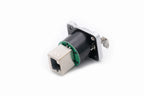 1pc D Type RJ45 Network 8P8C Female Panel Mount PCB Socket RJ45 CAT5/5E/6 Ethernet Extension Adapter Industrial RJ45 Connector