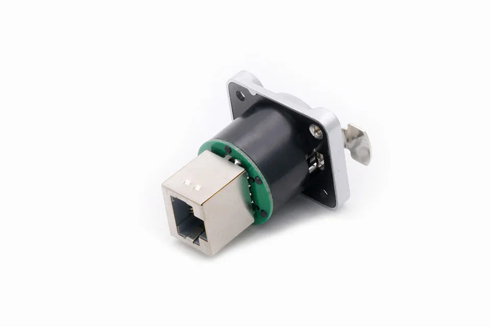 1pc D Type RJ45 Network 8P8C Female Panel Mount PCB Socket RJ45 CAT5/5E/6 Ethernet Extension Adapter Industrial RJ45 Connector