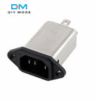 AC 250V 10A IEC 320 C14 Male Plug 3 Pins Black PCB Panel Power Socket Connector EMI Filter for Fitness Equipment