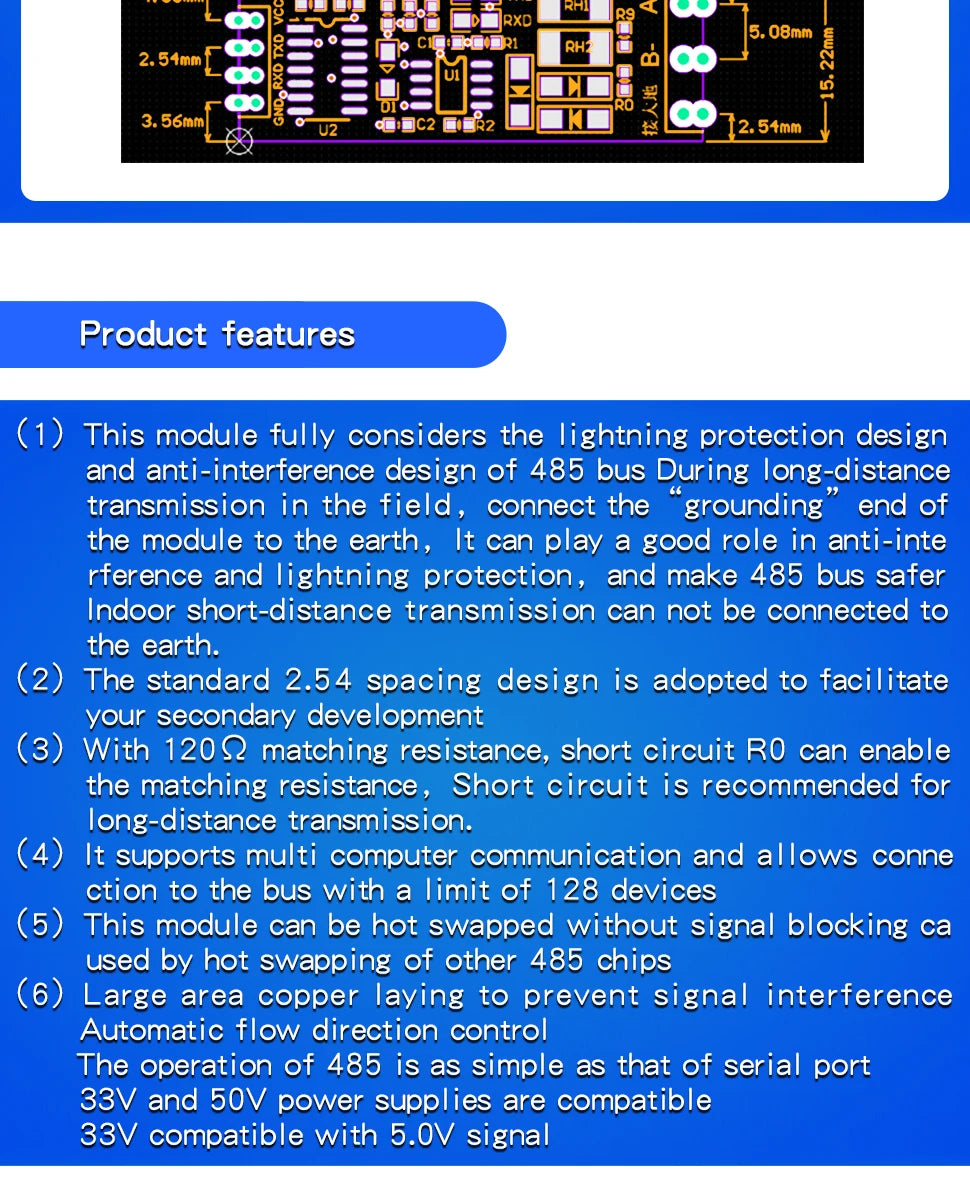 1PCS TTL to RS485 Module 485 to Serial Port UART Level Mutual Transfer Hardware Automatic Flow to the Control Board
