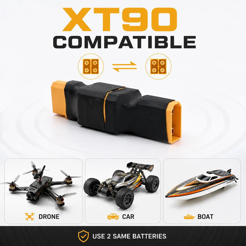 XT60/XT90 Male Female Parallel Plug Adapter Converter Connector Cable Lipo Battery Harness Series Plug Wiring Replacement Part