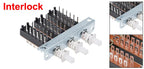 1Pc Interlock/Latching Push Button Switch Piano Type 6/12/18/24Pin 1/2/3/4/5/6/7/8 Row Straight Through Hole Straight Key Switch