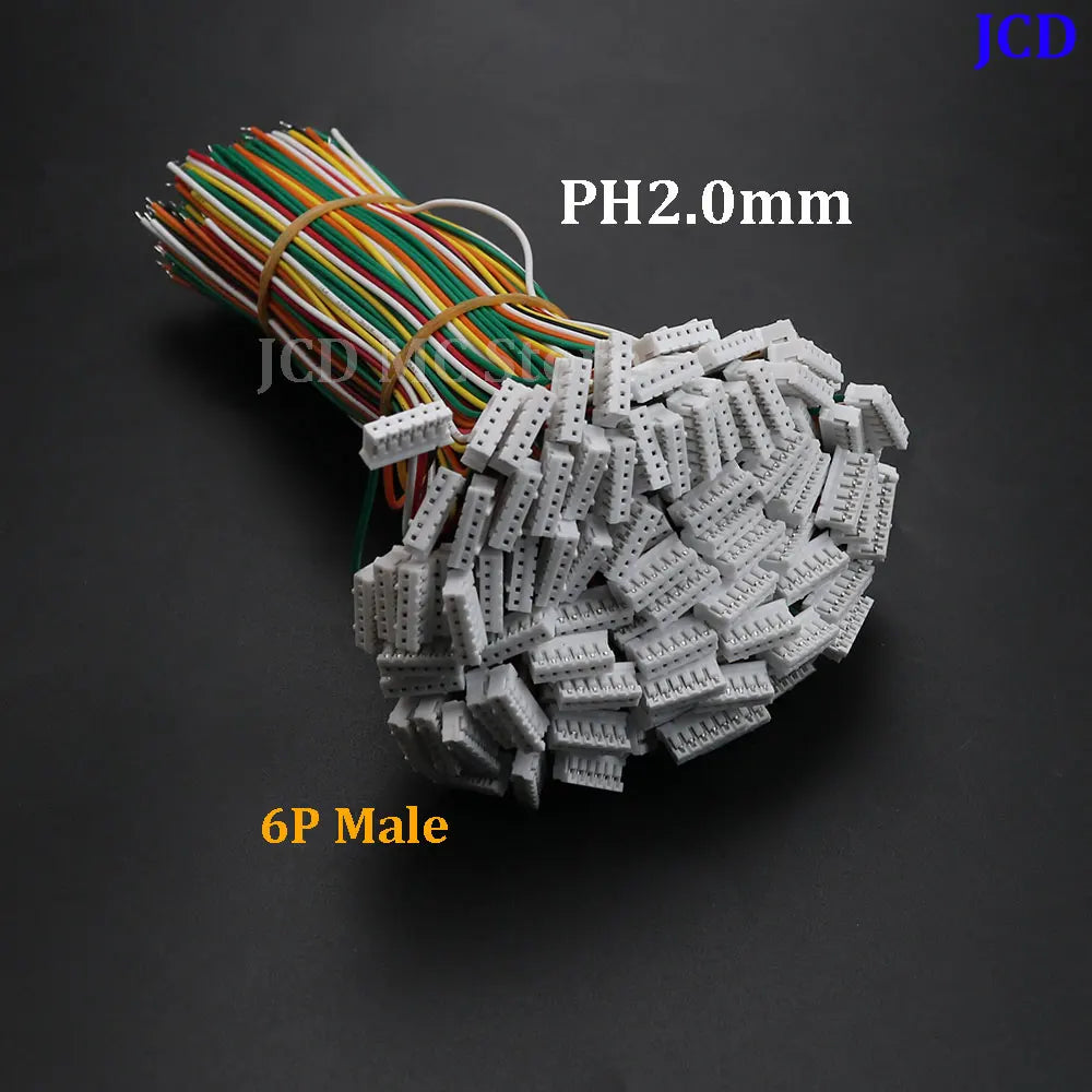 5/10PCS Mini Micro JST PH 2.0 Male Connector 2/3/4/5/6 Pin Way Plug Terminal Wires Cable for Housing PH 2.0 Socket Connector