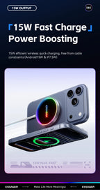 ESSAGER 15W Magnetic Wireless Chargers Qi Qi2 Wireless Charger Fast Charging Pad for iPhone 17 16 15 14 Mini Phone Charger