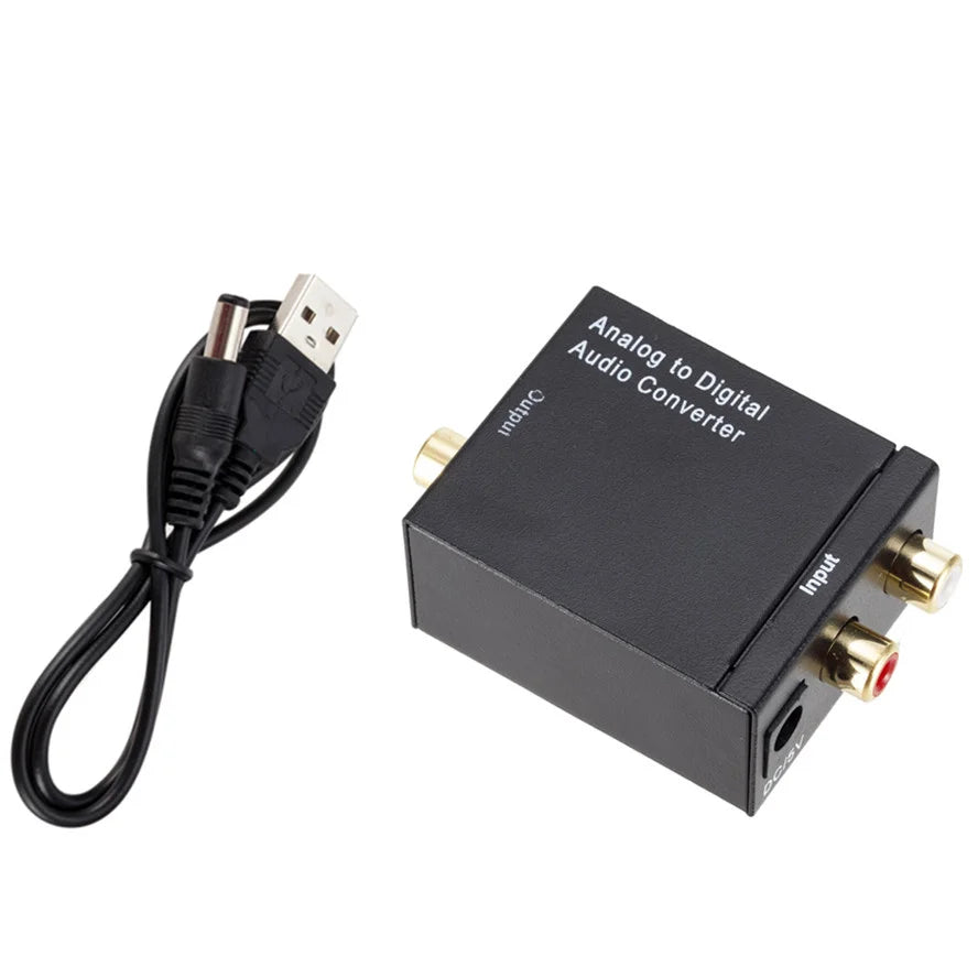 ADC Latest Analog To Digital Converter Optical Coax RCA Toslink Audio Sound Adapter SPDIF Adaptor for Apple TV for Xbox 360 DVD