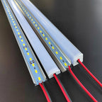 20 Inch 36 LEDs Red Green Blue LED Light Bar DC12V U/V-Shaped Flat Aluminum Channel Rigid Strip for Indoor Lighting