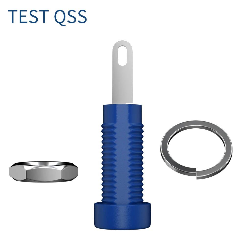 QSS 10pcs 2mm Banana Socket with Spring Tabs Banana Plug Jack  Panel Socket Electrical Connector Terminal DIY Parts