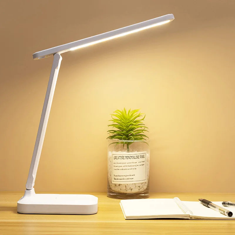 Chargeable Folding table lamp eye protection touch dimmable LED lamp bedroom reading USB rechargeable table lamp 2026