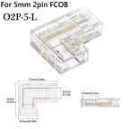 COB Led Strip Connector Light Strip Wire Connectors 2 3 4 Pin L-shaped For 5 8 10mm Width PCB Single Color RGB CCT Strip
